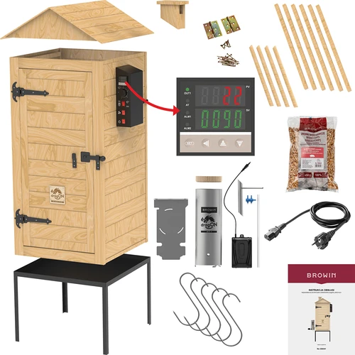 Prekajevalnica 200 L dragON Larch E21 - iz macesna, z električnim grelnim modulom in krmilnikom