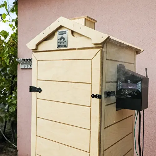Prekajevalnica dragON PLYWOOD NATURE – brezokvirna, modularna, z Wi-Fi krmilnikom, 320 l - 9