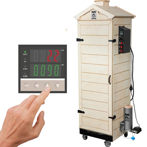 Prekajevalnik dragON PLYWOOD NATURE – brezokviren, modularen, z digitalnim krmilnikom, 320 L
