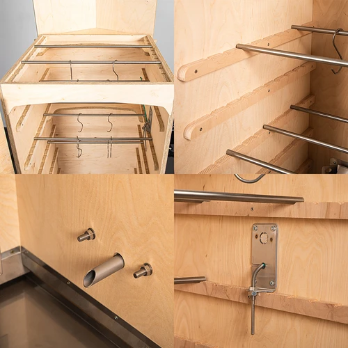 Prekajevalnik dragON PLYWOOD NATURE – brezokviren, modularen, z digitalnim krmilnikom, 320 L - 5