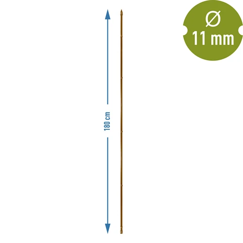 Prevlečen jekleni količek v obliki bambusa, 180 cm × 11 mm - 3
