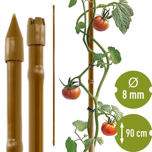 Prevlečena jeklena opora v obliki bambusa, 90 cm × 8 mm