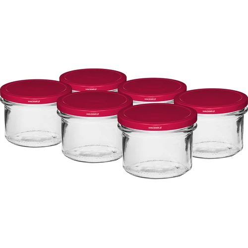 Raven kozarec 235 ml (fi82) z bordo pokrovčkom, 6 kosov.