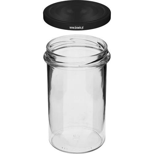 Ravni kozarec 545 ml (fi 82) - s črnim pokrovčkom, 6 kos. - 4