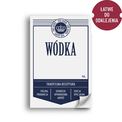 Samolepilne etikete 60x90 mm za steklenice, vodko, bele, 20 kosov - 2