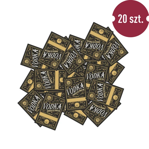 Samolepilne etikete 60x90 mm za steklenice, vodko, črne, 20 kosov. - 3
