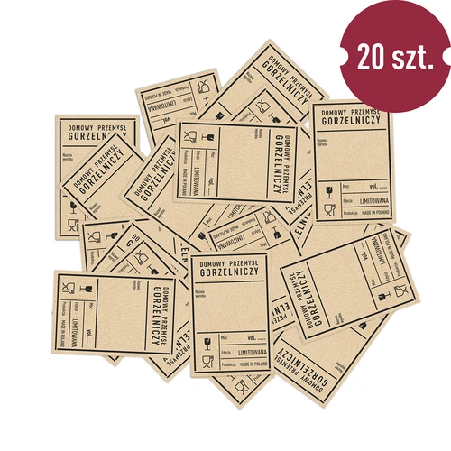 Samolepilne etikete 60x90 mm za steklenice, vodko, PRL, 20 kos. - 3