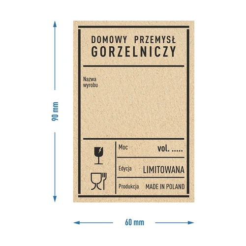 Samolepilne etikete 60x90 mm za steklenice, vodko, PRL, 20 kos. - 4