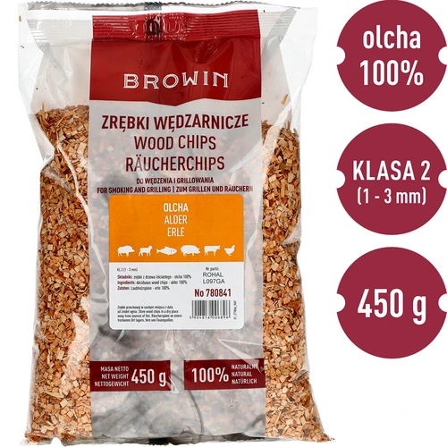 Sekanci za prekajevanje/žar, jelša, 450 g, razred 2 - 3