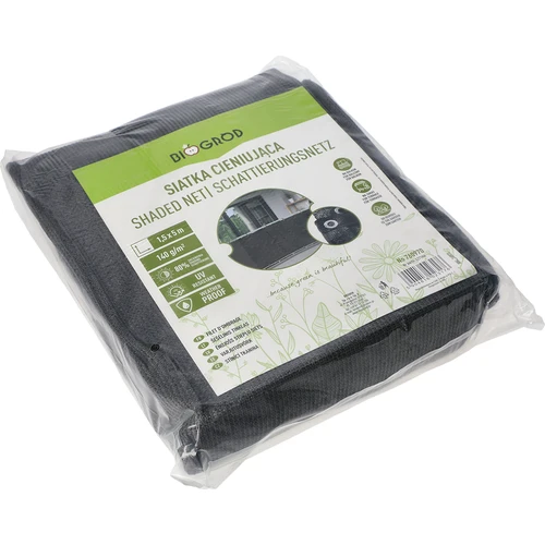 Senčilna mreža (80 %, 140 g/m²) 1,5 x 5 m, grafitna - 2