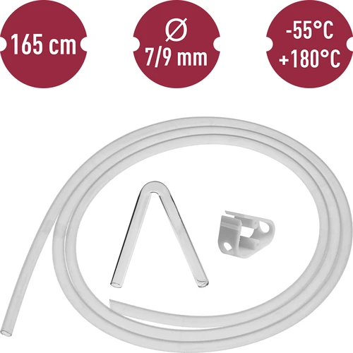 Silikonska cevka fi 7/9 mm - temp. -55 +180 °C - 6