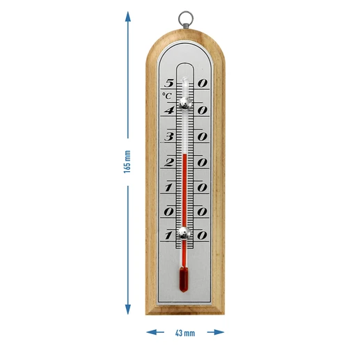Sobni termometer s srebrno lestvico (-10°C do +50°C) 16cm mix - 3