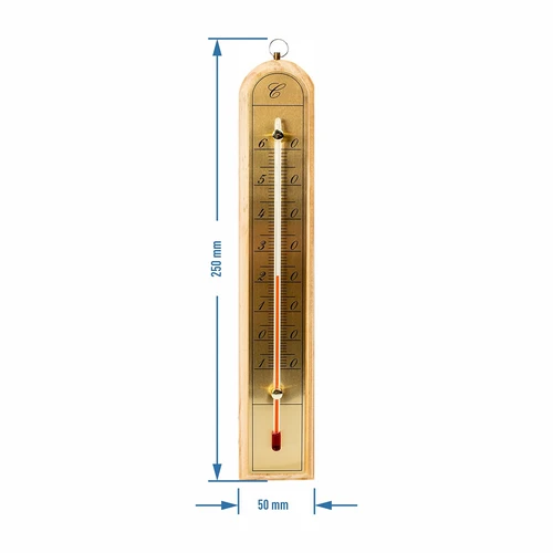 Sobni termometer z zlato lestvico (-10 °C do +60 °C) 28 cm mix - 5