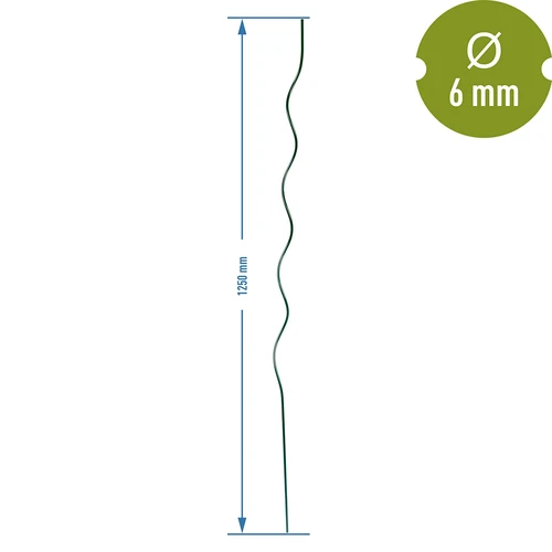Spiralna jeklena palica 1,25m x 6mm - 2