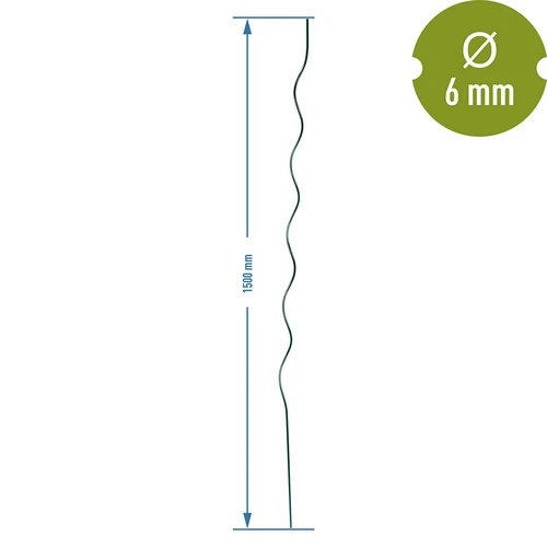 Spiralni jekleni količek 1,50m x 6mm - 2