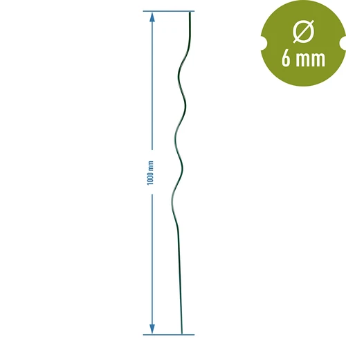 Spiralni jekleni količek 1m x 6mm - 2
