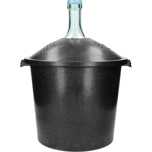 Steklena damižona za vino 25 L - v plastičnem košu