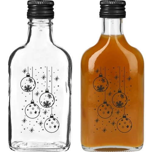 Steklenica prisrčnica 200 ml z navojnim pokrovčkom, potisk »Bunkice«, 1 kos. - 2