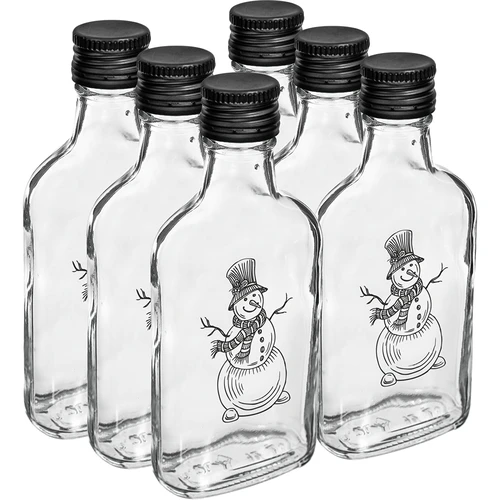 Steklenica prisrčnica 200 ml z navojnim pokrovčkom, motiv »Snežak«, 1 kos. - 4
