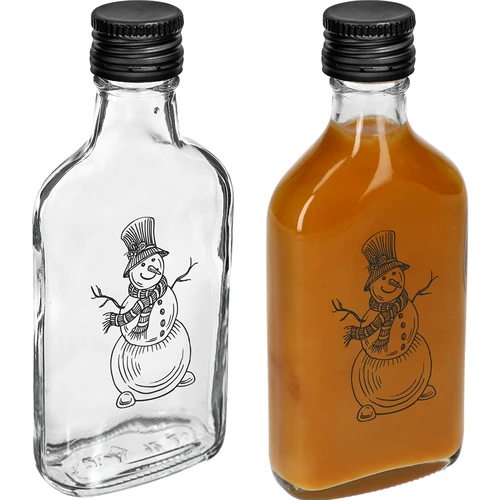 Steklenica prisrčnica 200 ml z navojnim pokrovčkom, motiv »Snežak«, 1 kos. - 3