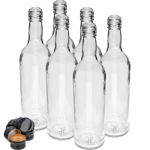 Steklenica 500 ml Smukła, s črnim navojnim zamaškom, za vodko, 6 kos. - 3