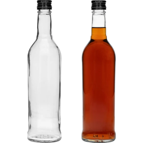 Steklenica 500 ml Smukła, s črnim navojnim zamaškom, za vodko, 6 kos. - 5