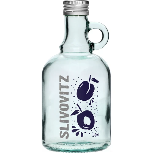 Steklenica 500 ml z navojnim zamaškom in dvobarvnim natisom Slivovitz - 4 kosi - 3