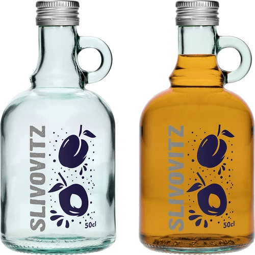 Steklenica 500 ml z navojnim zamaškom in dvobarvnim natisom Slivovitz - 4 kosi - 4