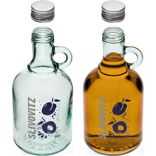 Steklenica 500 ml z navojnim zamaškom in dvobarvnim natisom Slivovitz - 4 kosi - 5