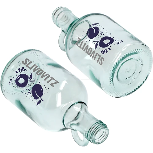 Steklenica 500 ml z navojnim zamaškom in dvobarvnim natisom Slivovitz - 4 kosi - 6