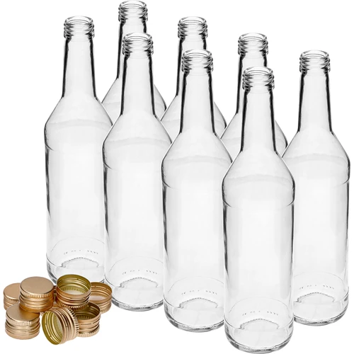 Steklenica 500 ml za vodko, ravna, z navojnimi zamaški - 8 kos. - 3
