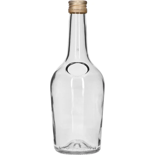 Steklenica GLORIA 0,5 l, z zlatim navojnim pokrovčkom fi 28, 1 kos