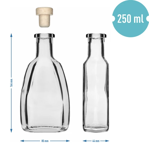 Steklenica HAIN 250 ml, s plutastim zamaškom - 5