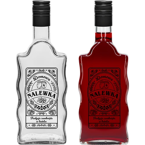 Steklenica Klasztorna 500 ml s pokrovčkom na navoj, potisk »Nalewka«, 1 kos - 2
