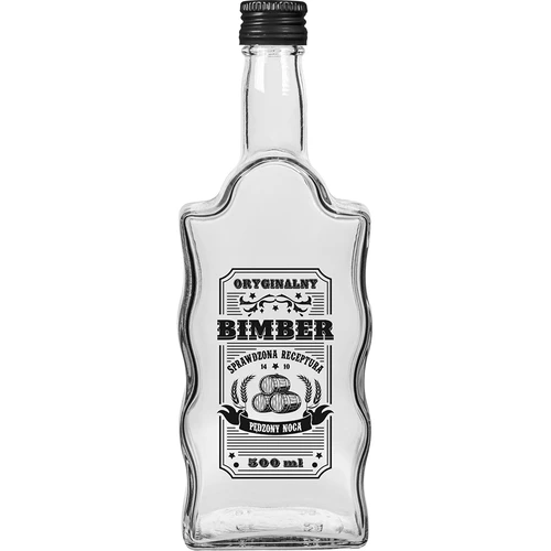 Steklenica Klasztorna 500 ml z navojnim pokrovčkom, potisk »Bimber«, 1 kos. - 3