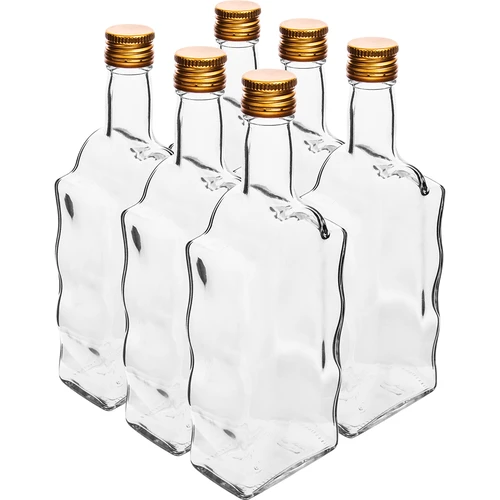 Steklenica Klasztorna 500 ml, z navojnim pokrovčkom, prozorna - 6 kosov.