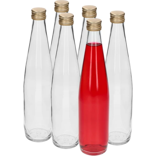 Steklenica Klubowa 500 ml z zlatim navojnim zamaškom, komplet 6 kosov. - 3