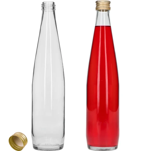Steklenica Klubowa 500 ml z zlatim navojnim zamaškom, komplet 6 kosov. - 4