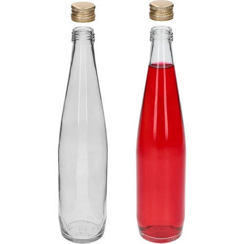 Steklenica Klubowa 500 ml z zlatim navojnim zamaškom, komplet 6 kosov. - 5