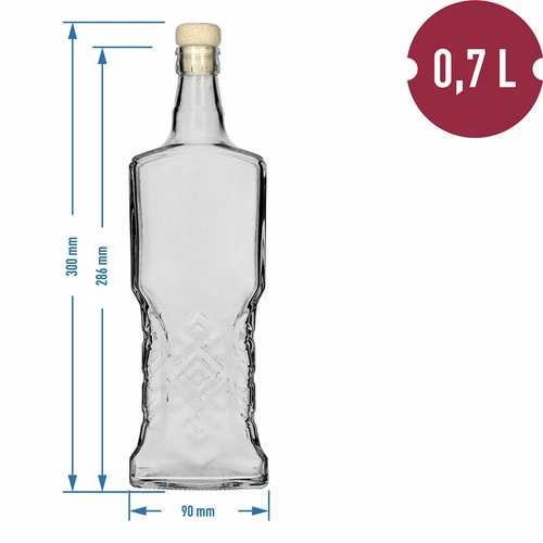 Steklenica Kredensowa 700 ml z zamaškom - 5