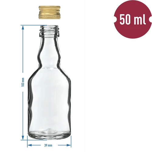 Steklenica Maluch 50 ml s pokrovčkom na navoj - 10 kosov. - 6