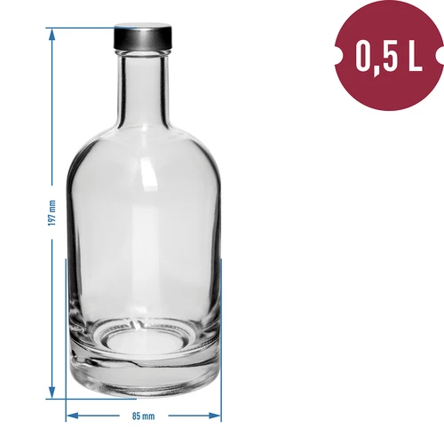 Steklenica Miss Barku 500 ml z navojnim pokrovčkom, 1 kos. - 2
