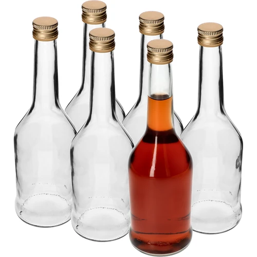 Steklenica Napoleon 500 ml s pokrovčkom na navoj fi28, 6 kos. - 2