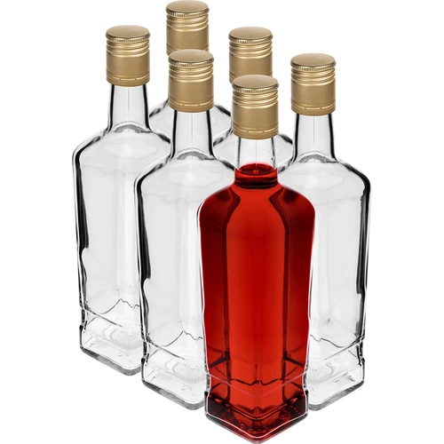 Steklenica Pryncypalna 500 ml z navojnim pokrovčkom, 6 kosov - 2