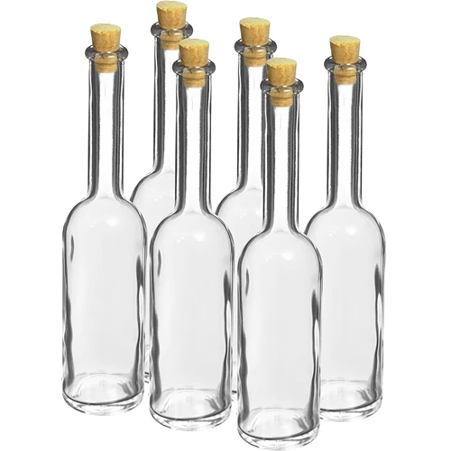 Steklenica za liker 100 ml 6 kos + 6 zamaškov
