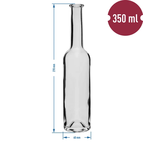 Steklenica za liker 350 ml 6 kosov + 6 zamaškov - 6