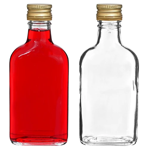 Steklenica za likerje ploska z navojnim zamaškom 200 ml 10 kosov - 5