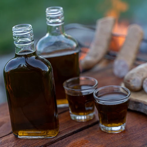 Steklenica za likerje ploska z navojnim zamaškom 200 ml 10 kosov - 8
