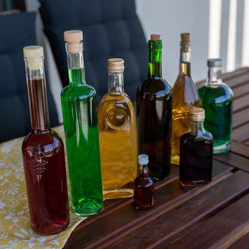 Steklenica za likerje ploska z navojnim zamaškom 200 ml 10 kosov - 11