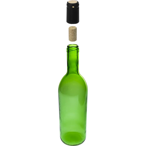 Steklenica za vino 0,75 l z zamaški in termoskrčljivimi kapsulami - 12 kos. - 5